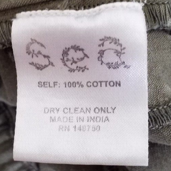 Sea New York, Size 10, Layla canvas Pants Elastic Waist Self Tie Belt army - Picture 7 of 8